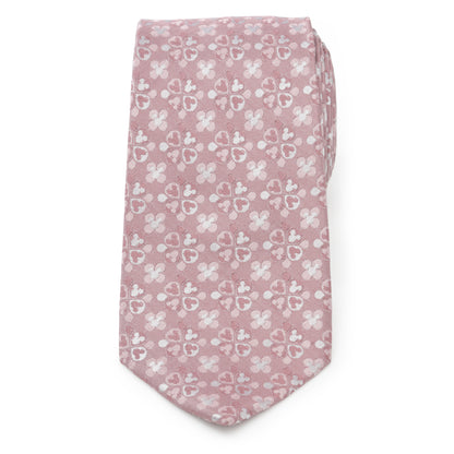 Mickey Mouse Silhouette Blossom Pink Men's Tie Image 3