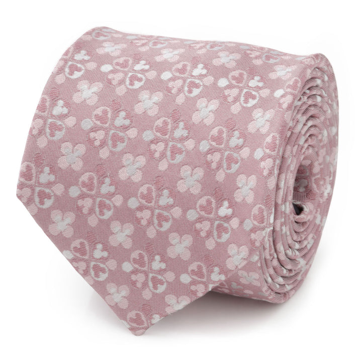 Mickey Mouse Silhouette Blossom Pink Men's Tie Image 1