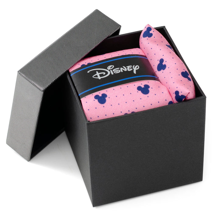 Mickey Mouse Dot Pink Tie and Pocket Square Gift Set Image 2