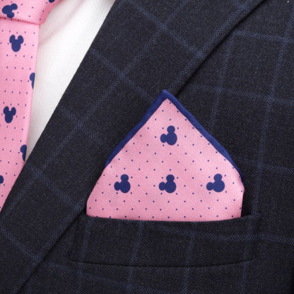 Mickey Mouse Dot Pink Tie and Pocket Square Gift Set Image 7