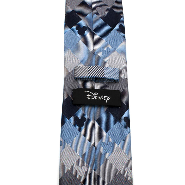 Mickey Mouse Blue Plaid Mens Tie Image 4