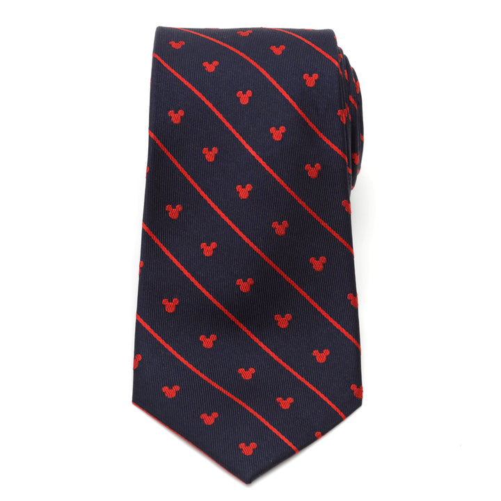 Mickey Mouse Navy Pinstripe Tie Image 3