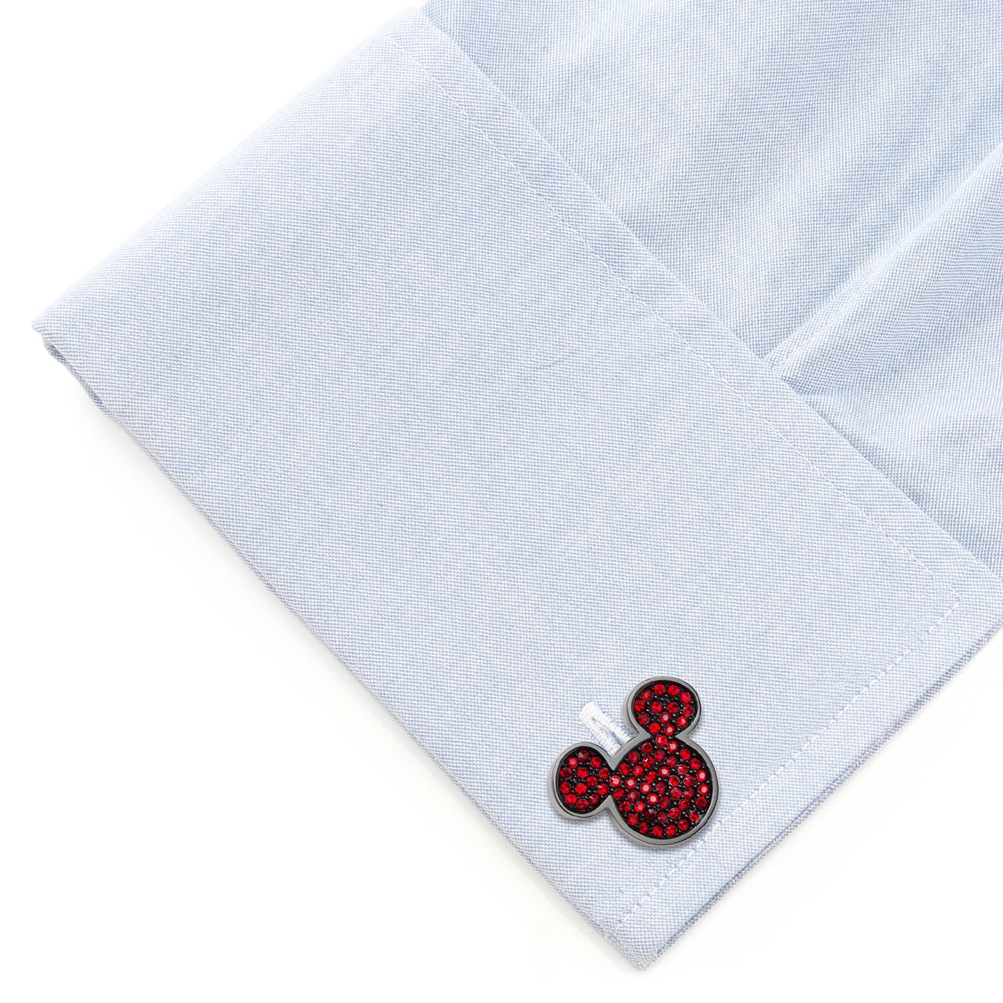 Mickey Mouse Maroon Crystal Cufflinks Image 3