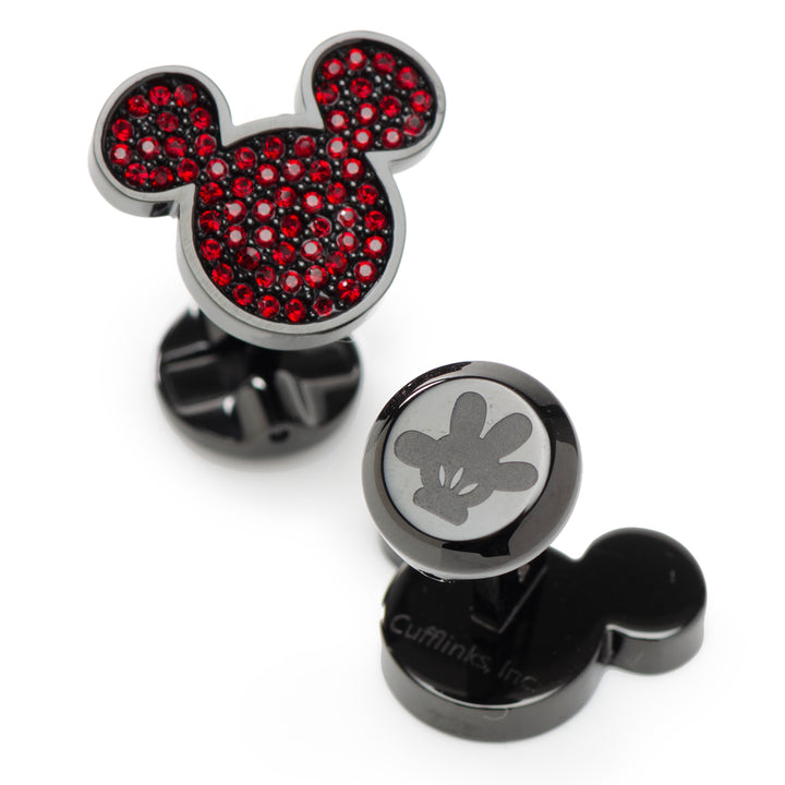 Mickey Mouse Maroon Crystal Cufflinks Image 1