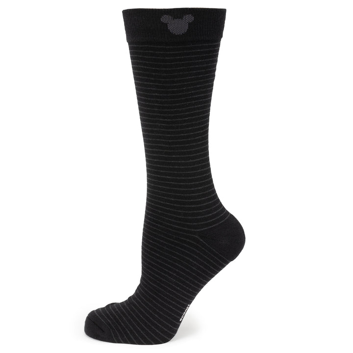 Mickey Silhouette Stripe Black Men's Socks Image 1
