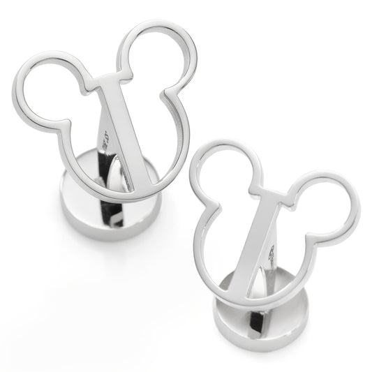 Mickey Mouse Silhouette Cutout Cufflinks Image 1