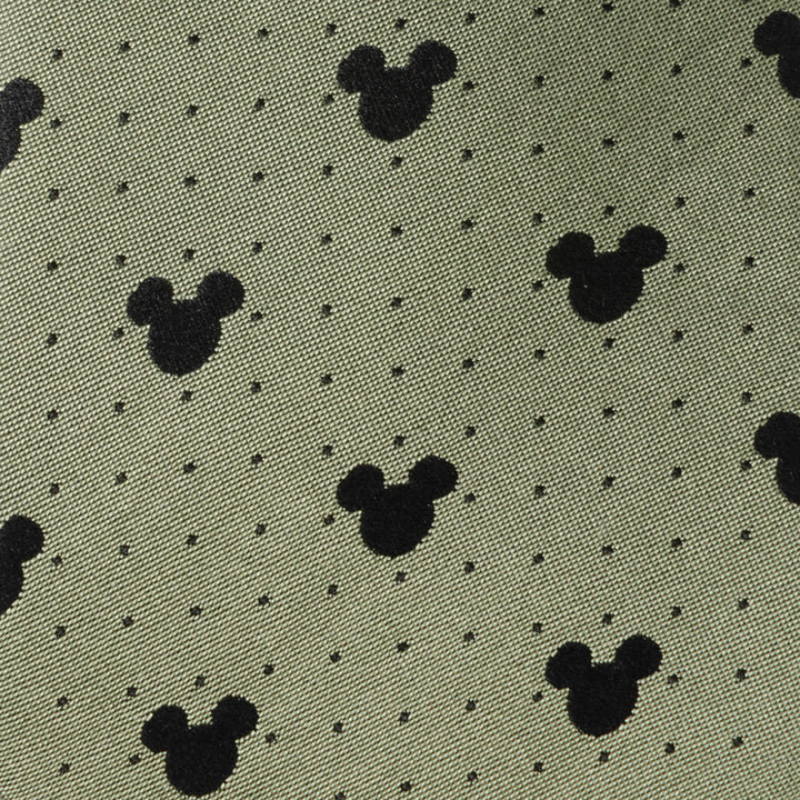 Mickey Silhouette Dot Green Men's Tie Image 4