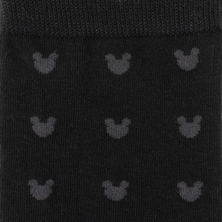 Mickey Silhouette Motif Black Men's Socks Image 3