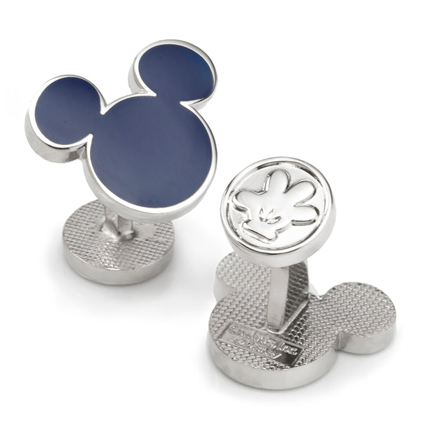 Mickey Mouse Silhouette Blue Cufflinks Image 1