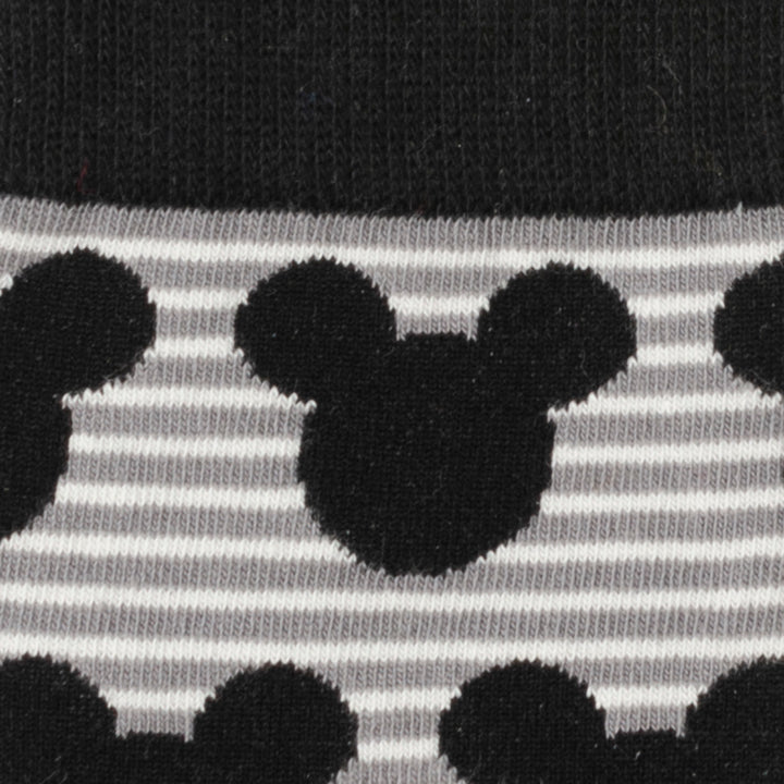 Mickey Stripe Gray Sock and Mickey Blue Lapel Pin Gift Set Image 3