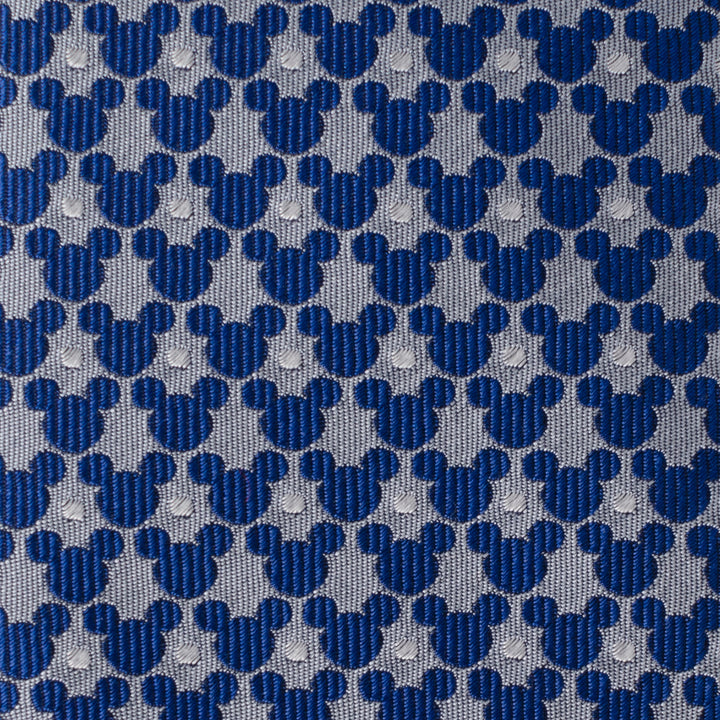 Mickey Silhouette Pattern Dot Blue Tie Image 5