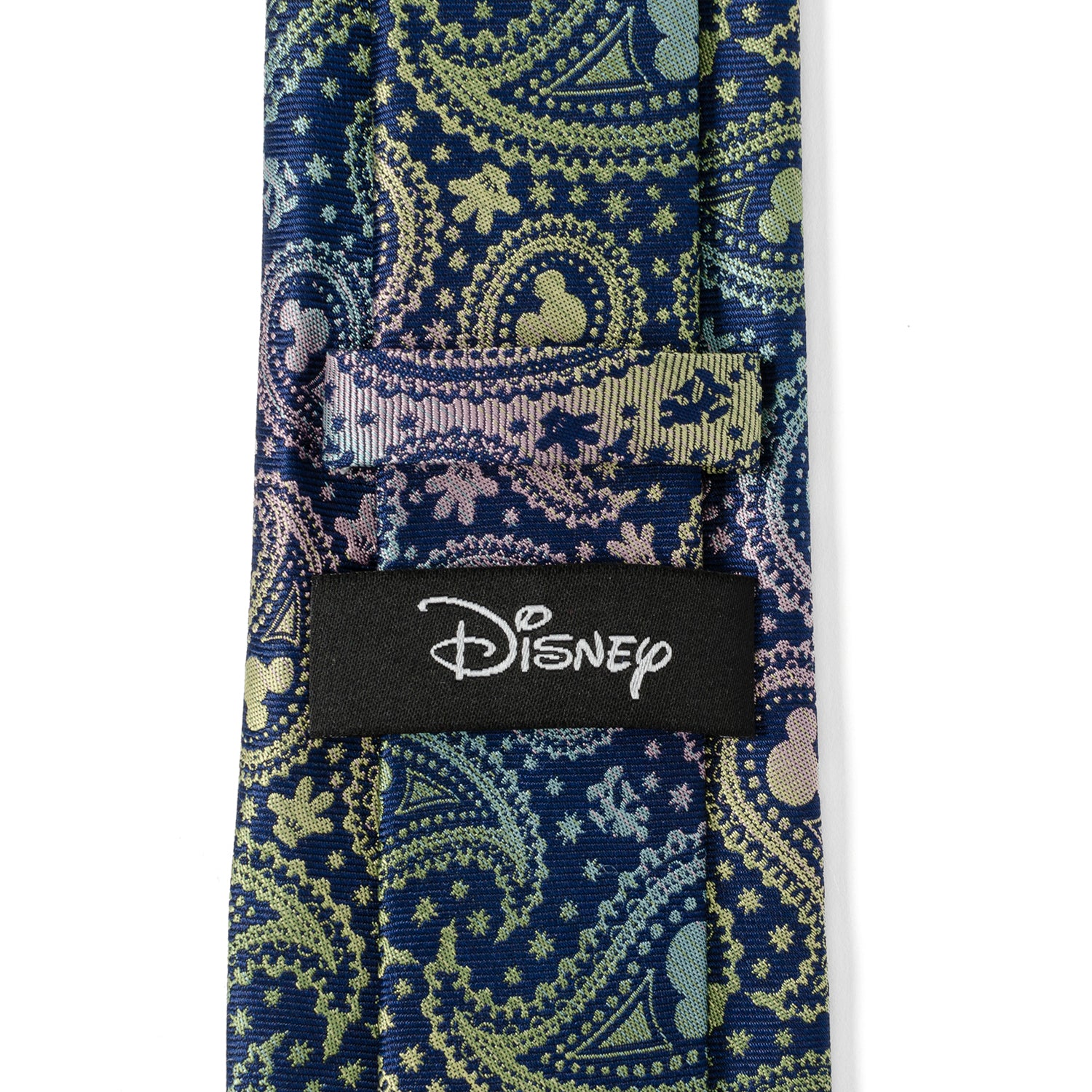 Mickey Silhouette Iridescent Paisley Navy Tie Image 4
