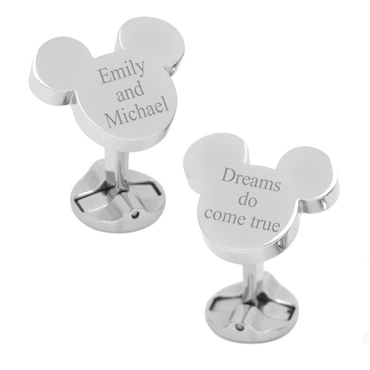 Stainless Steel Mickey Mouse Silhouette Cufflinks Image 4