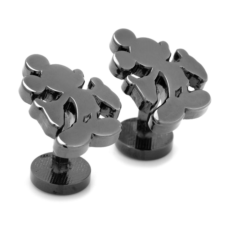 Black Mickey Mouse Silhouette Cufflinks Image 2