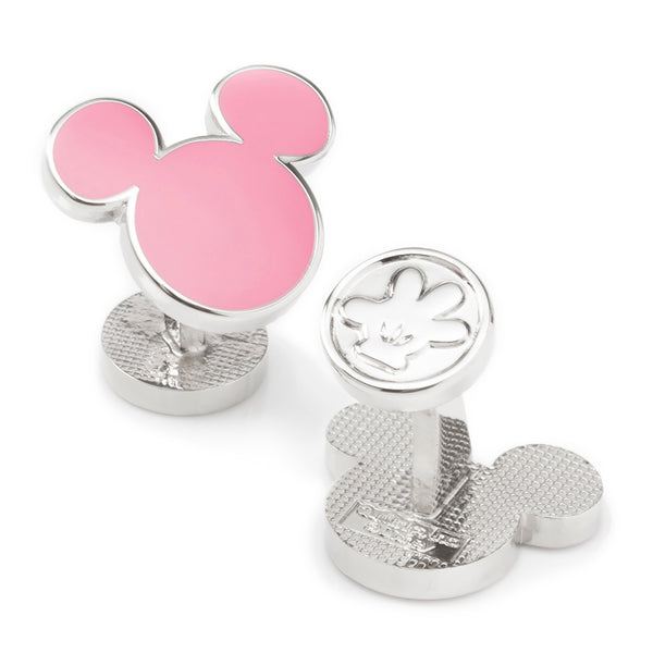 Mickey Mouse Silhouette Pink Cufflinks Image 1