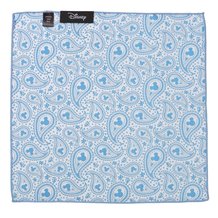Mickey Mouse Paisley Teal Pocket Square Image 2