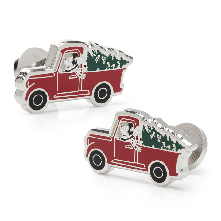 Mickey Mouse Holiday Truck Cufflinks Image 1