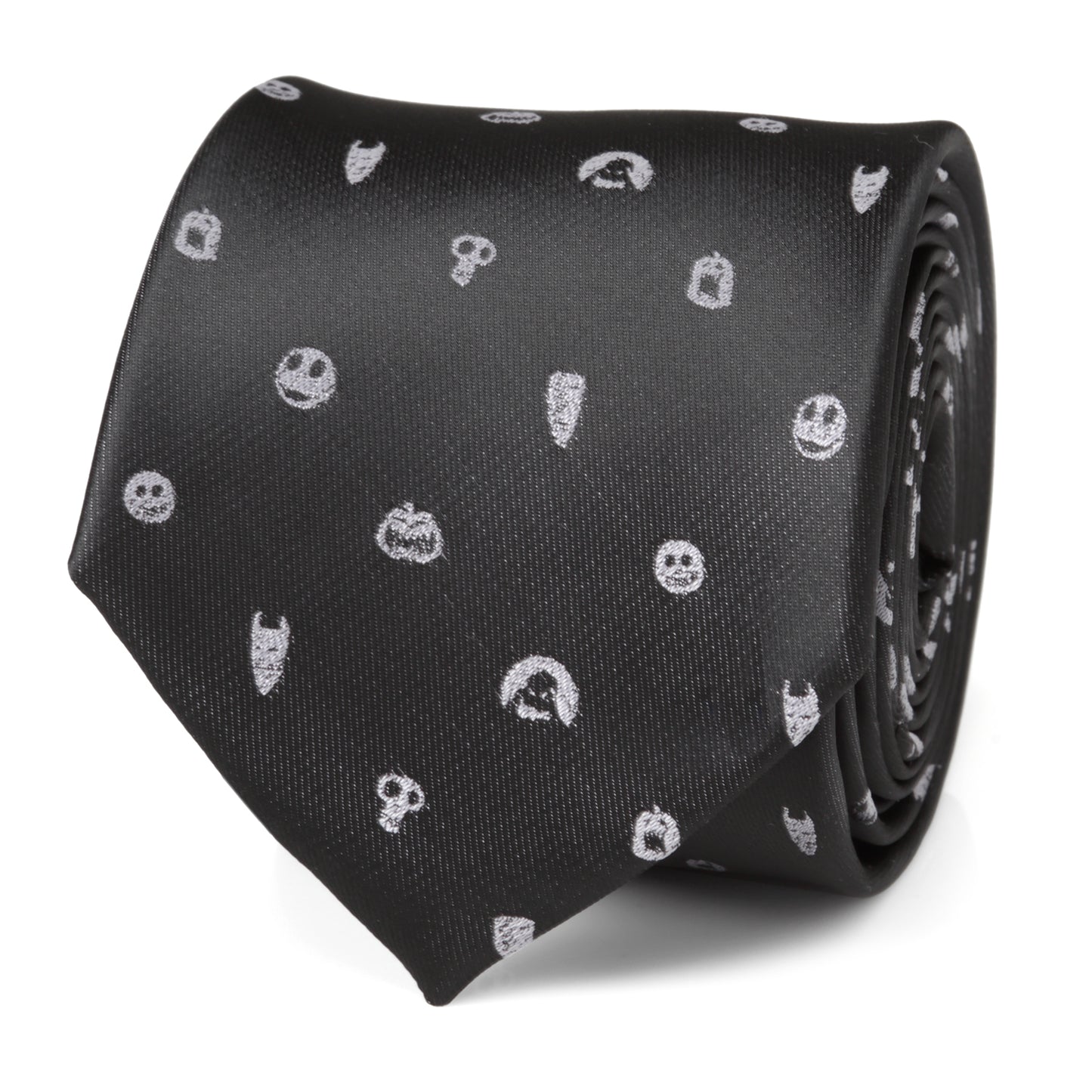 Nightmare Before Christmas Black Gray Men's Tie Image 3