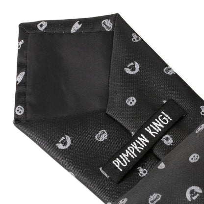 Nightmare Before Christmas Black Gray Men's Tie Image 7