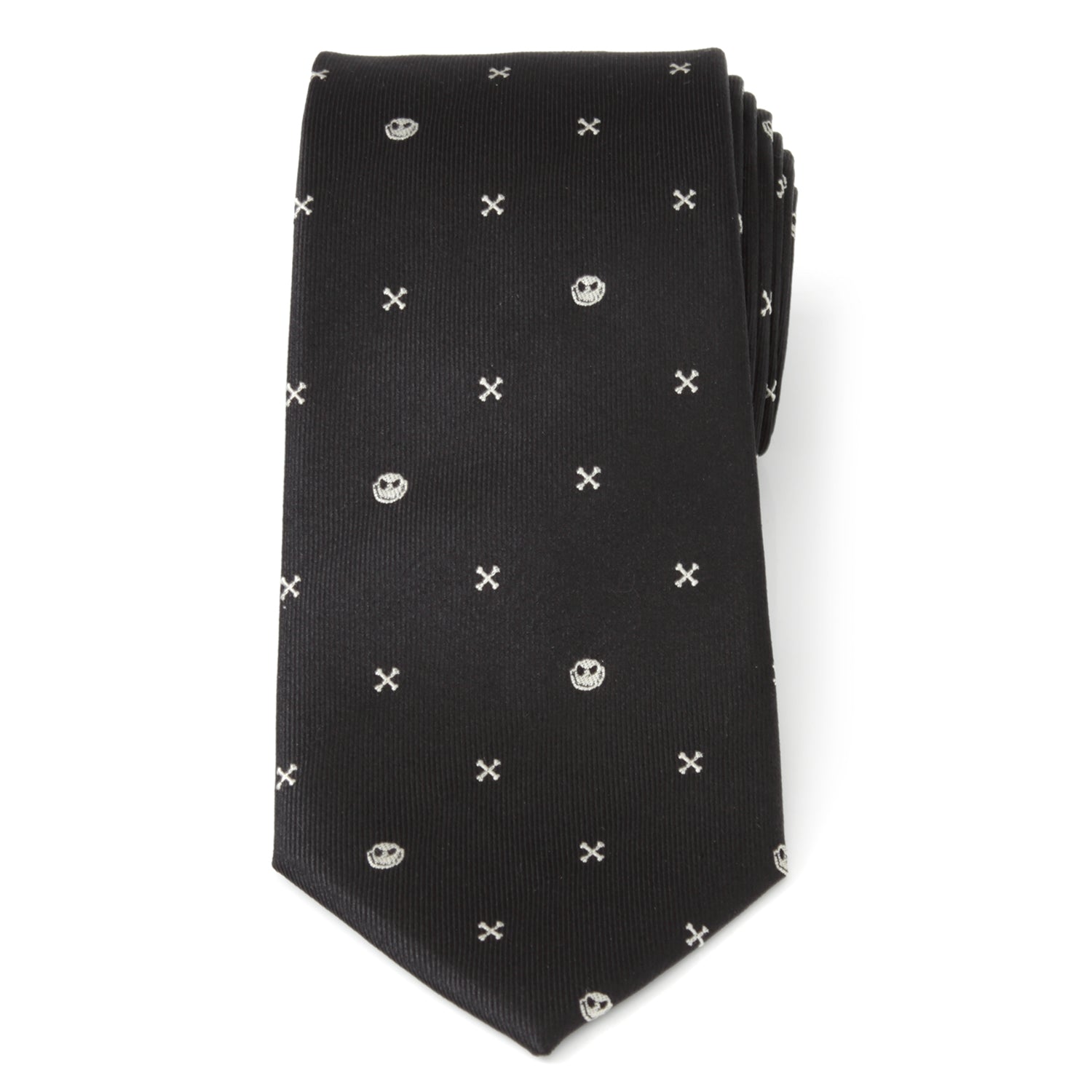 Nightmare Before Christmas Jack Skellington Black Men's Tie Image 3