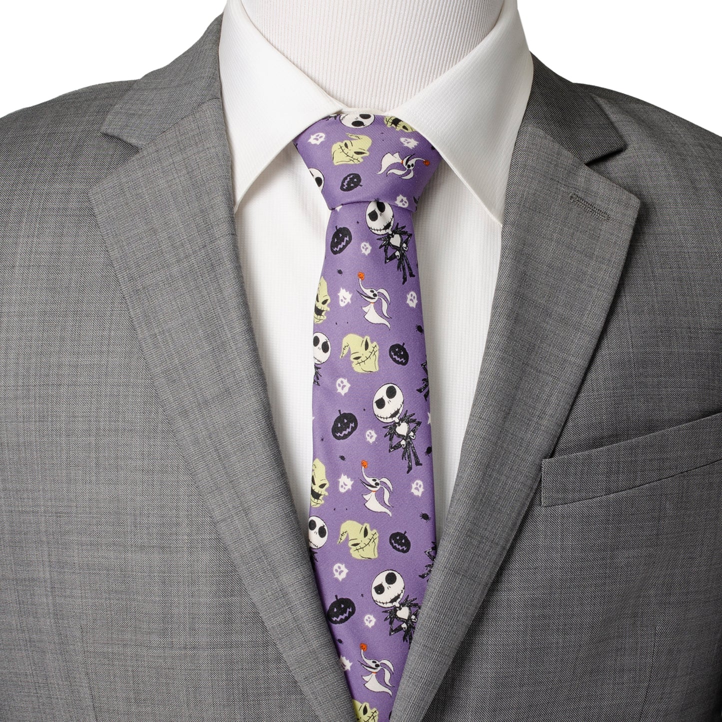 Nightmare Before Christmas Purple Men's Tie Image 2