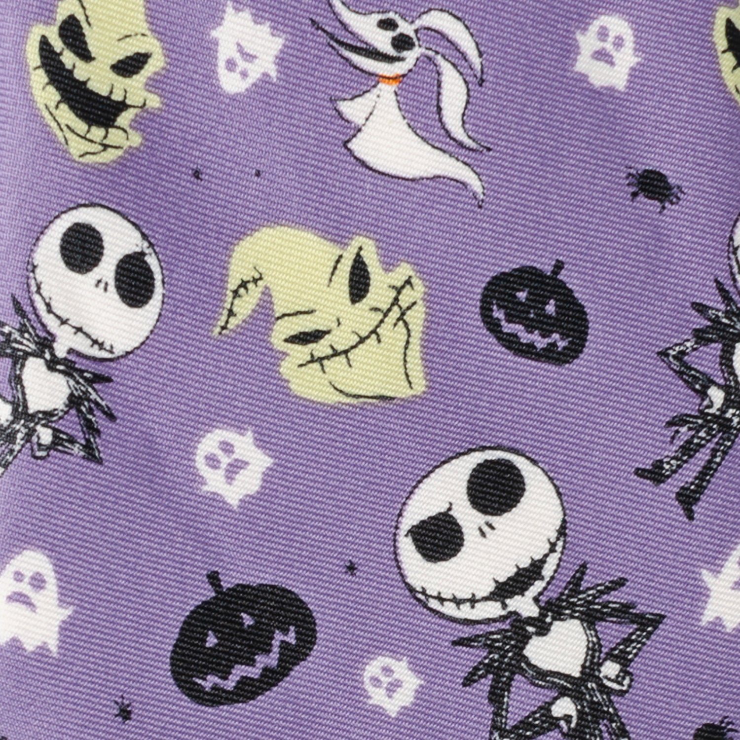 Nightmare Before Christmas Purple Men's Tie Image 5