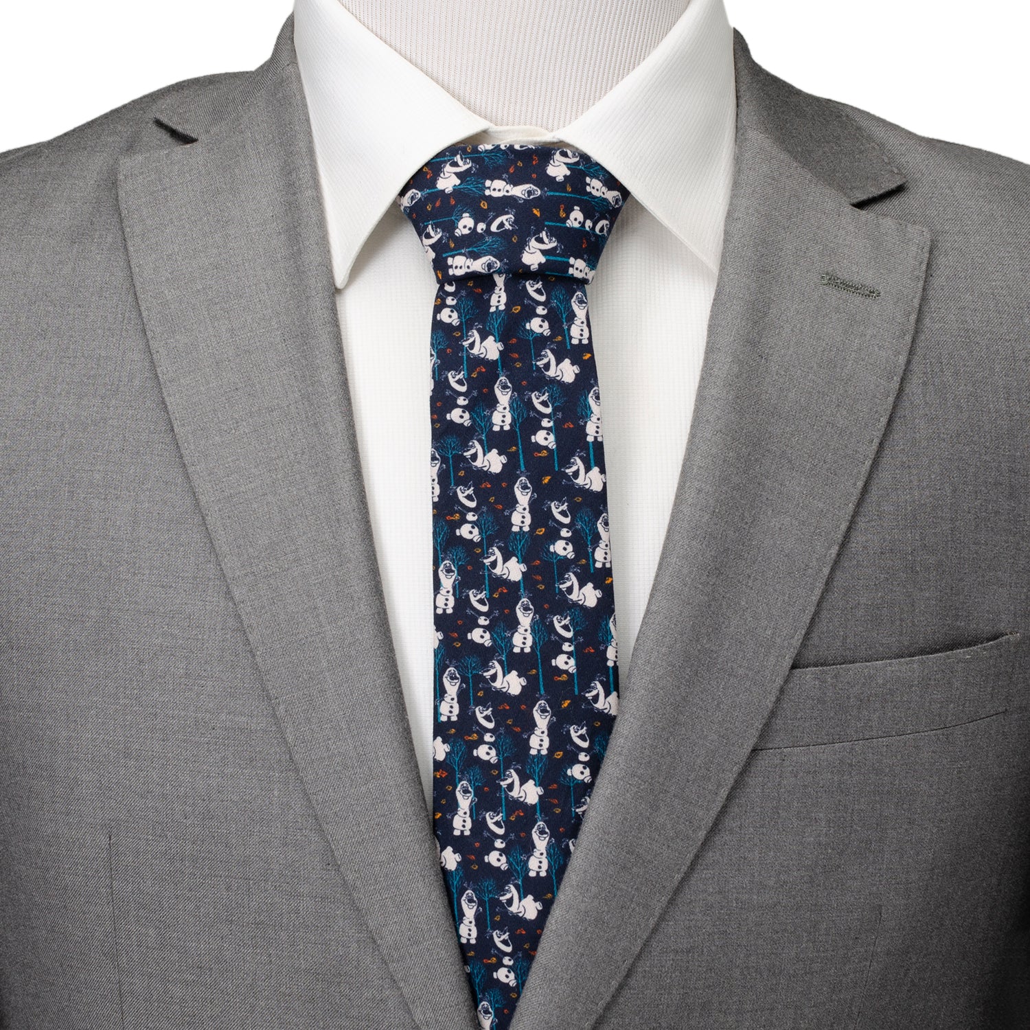 Olaf Navy Pattern Men's Tie Image 2