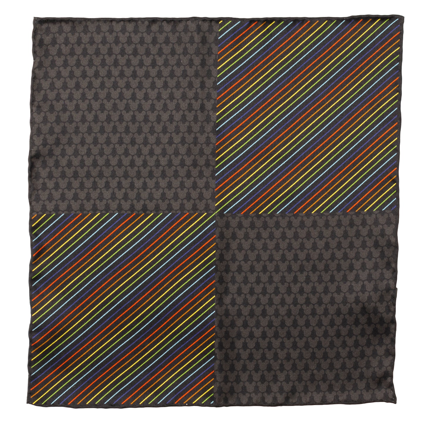 Mickey Silhouette Rainbow Pocket Square Image 1