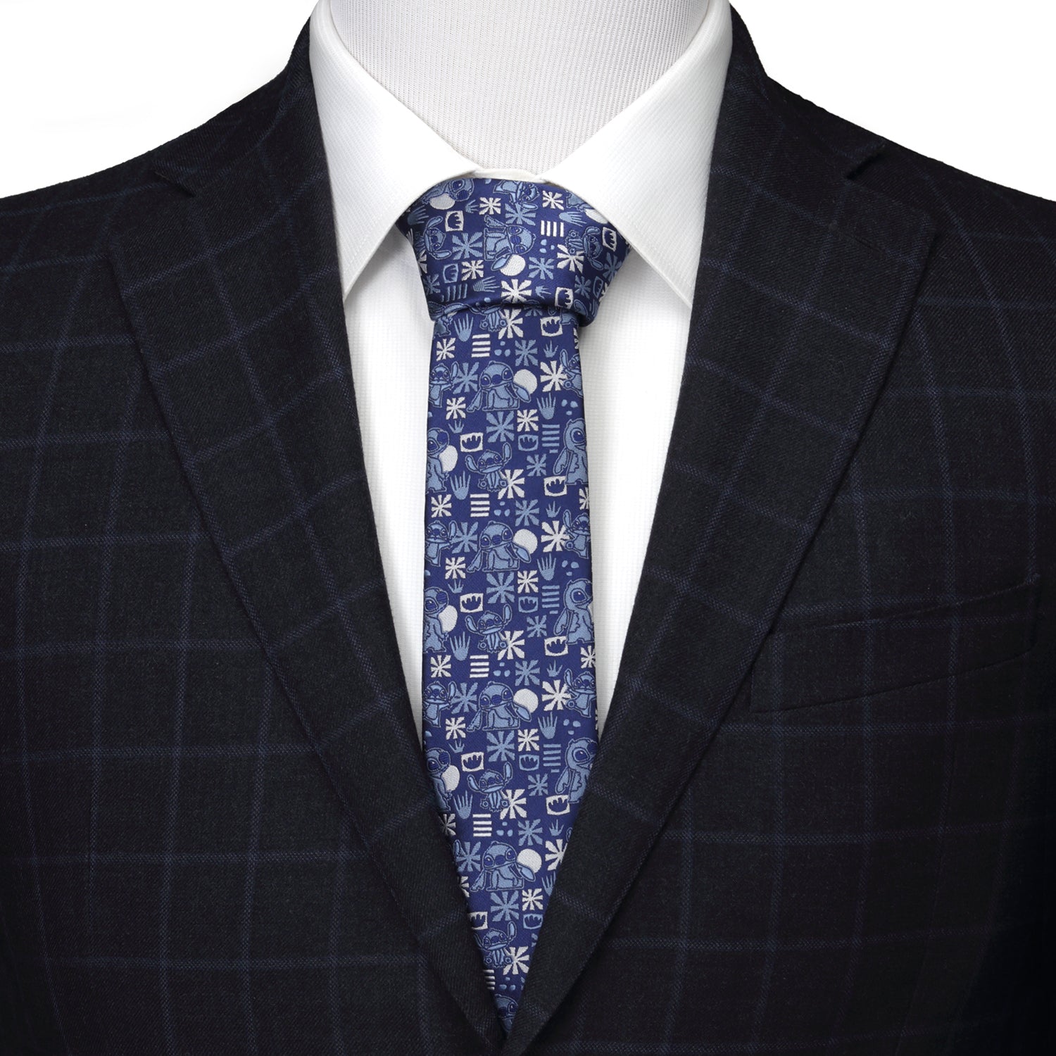 Stitch Blue Tropical Mens Tie Image 2