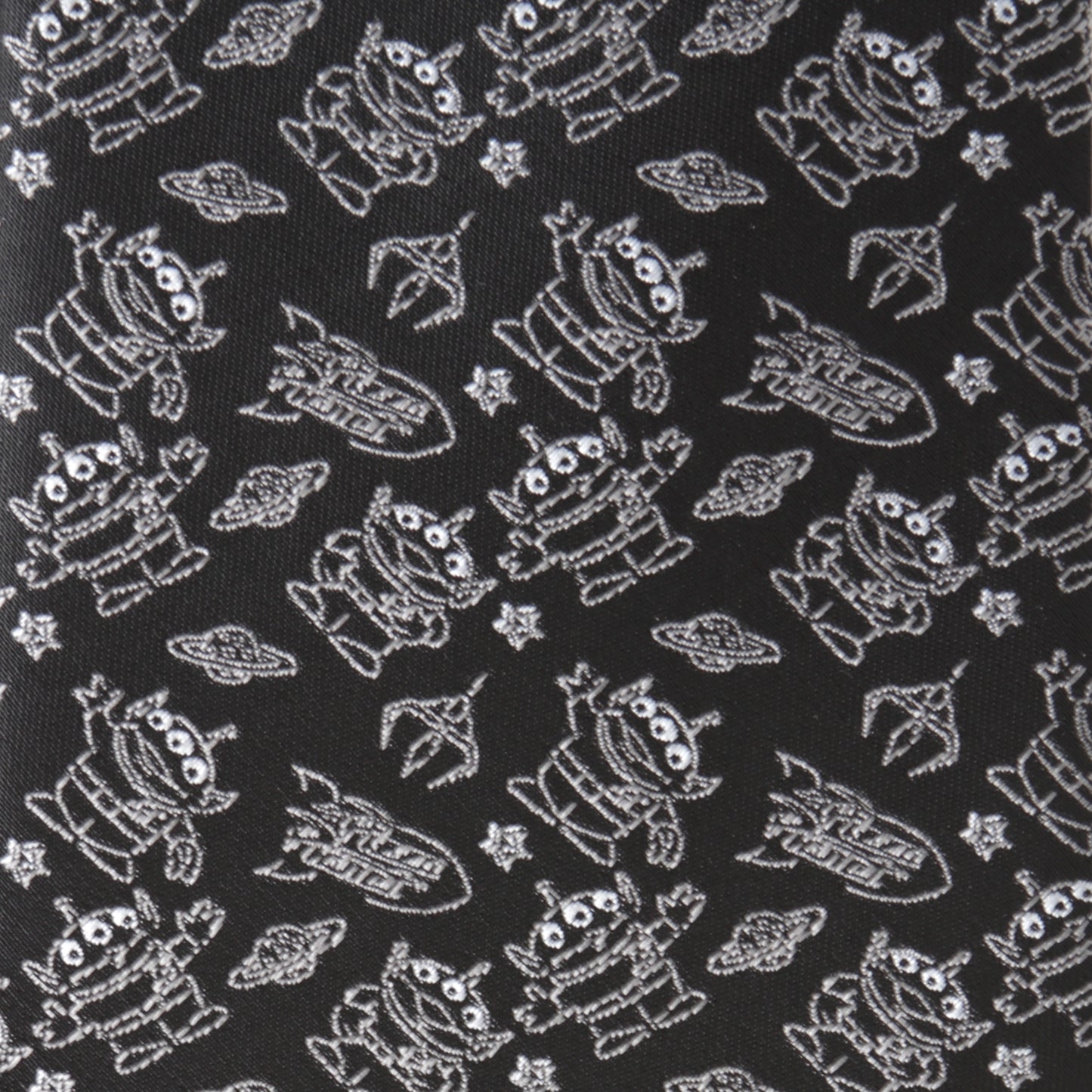 Toy Story Alien Print Black Men's Tie Image 4