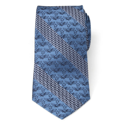 Toy Story Icon Herringbone Stripe Blue Men's Tie Image 3