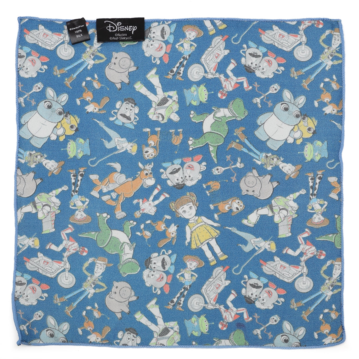 Toy Story Scattered Motif Blue Boy's Pocket Square Image 2