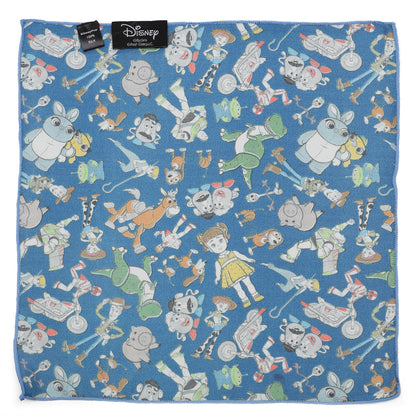 Toy Story Scattered Motif Blue Boy's Pocket Square Image 2