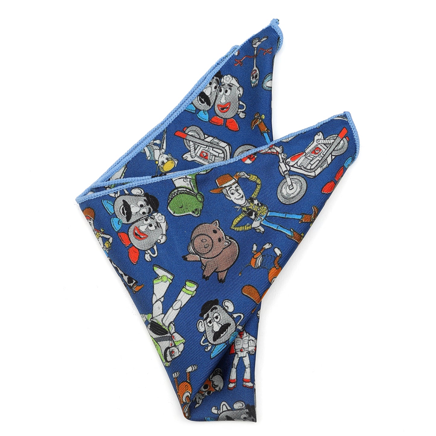 Toy Story Scattered Motif Blue Boy's Pocket Square Image 3