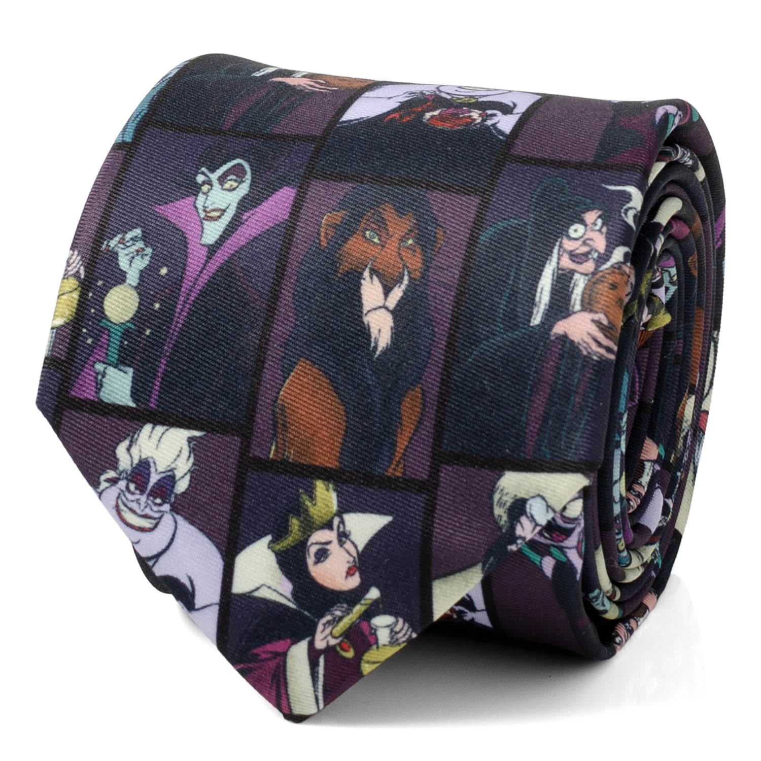 Disney Villains Dark Men's Tie Image 1