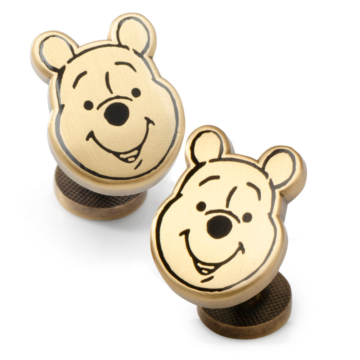 Winnie The Pooh Face Gold Cufflinks Image 2