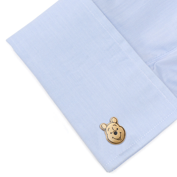 Winnie The Pooh Face Gold Cufflinks Image 3