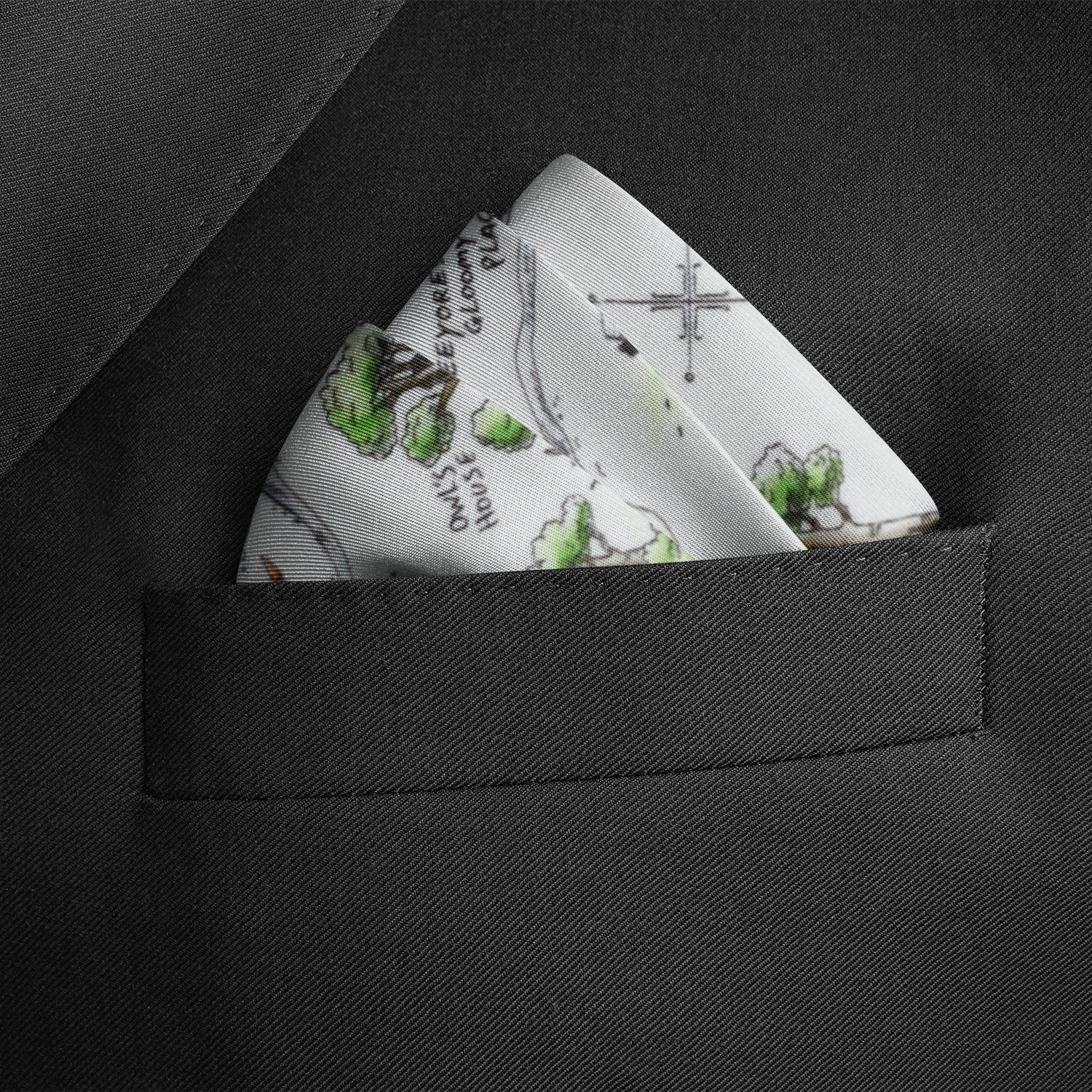 Winnie The Pooh Map Pocket Square Image 2