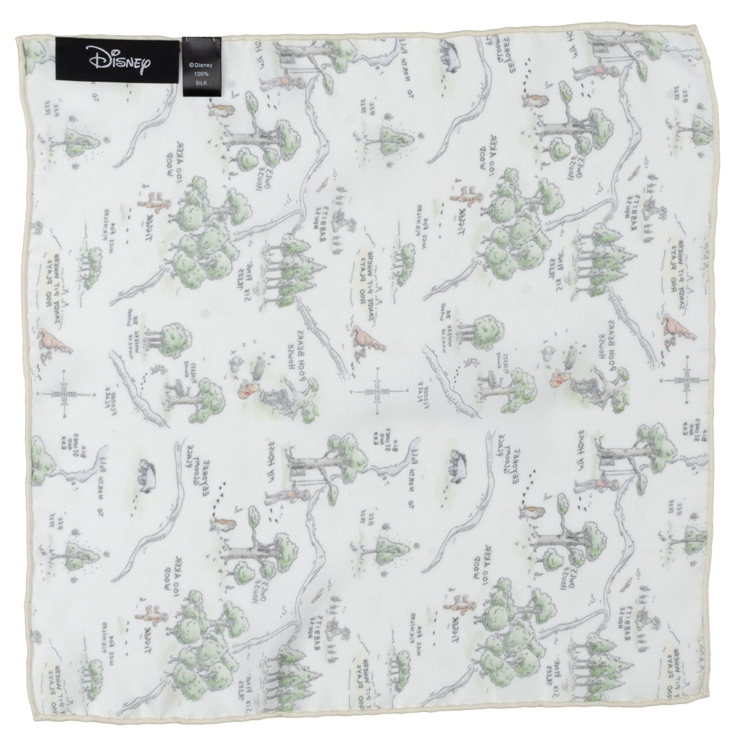 Winnie The Pooh Map Pocket Square Image 3