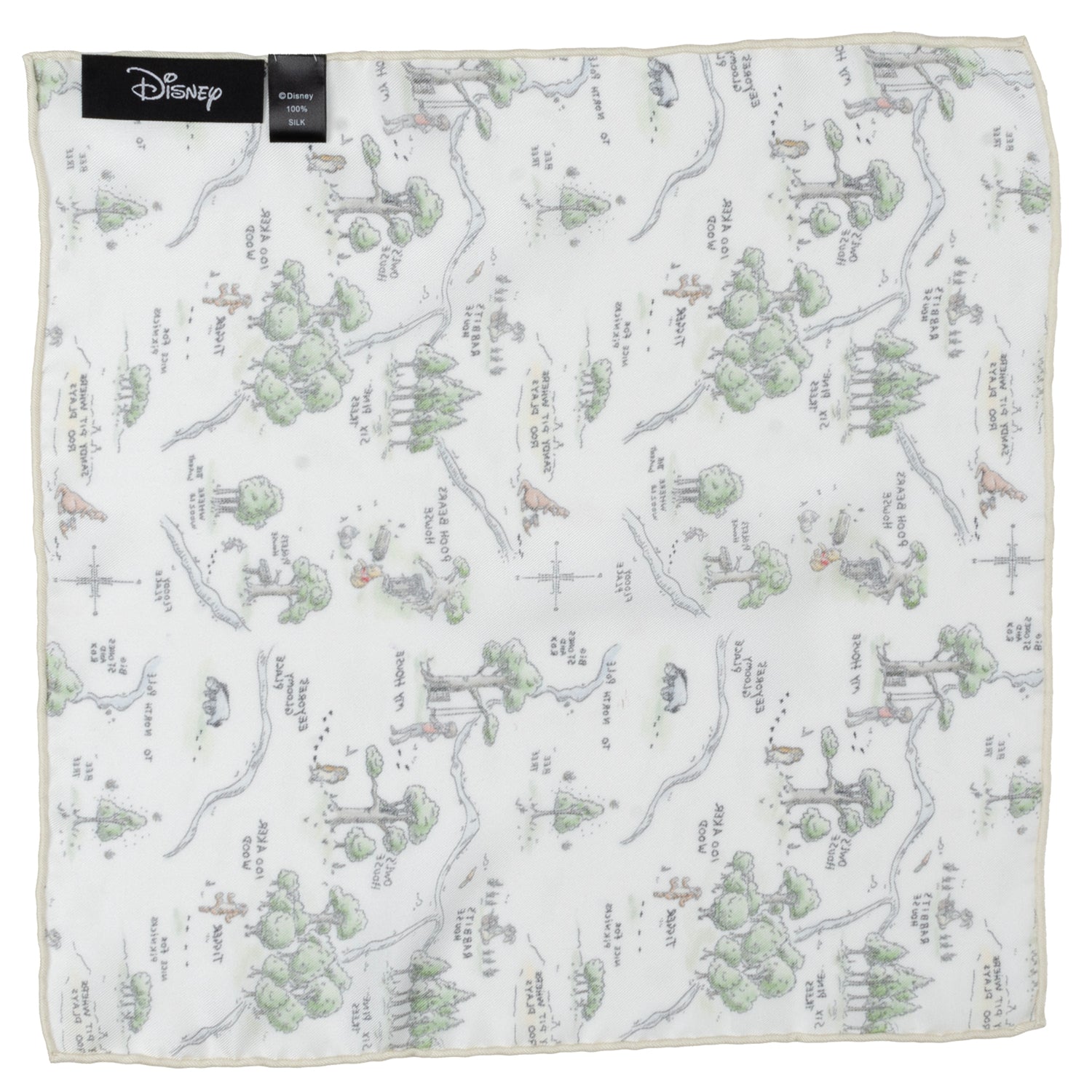 Winnie The Pooh Map Pocket Square Image 3