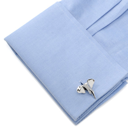 "Faceted Ziggy" Geometric Elephant Cufflinks Image 3