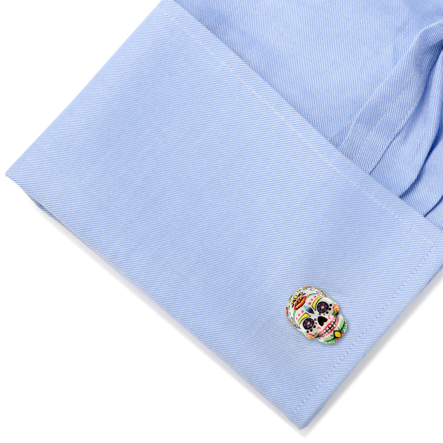 "Sweet Yorick" Sugar Skull Cufflinks Image 3