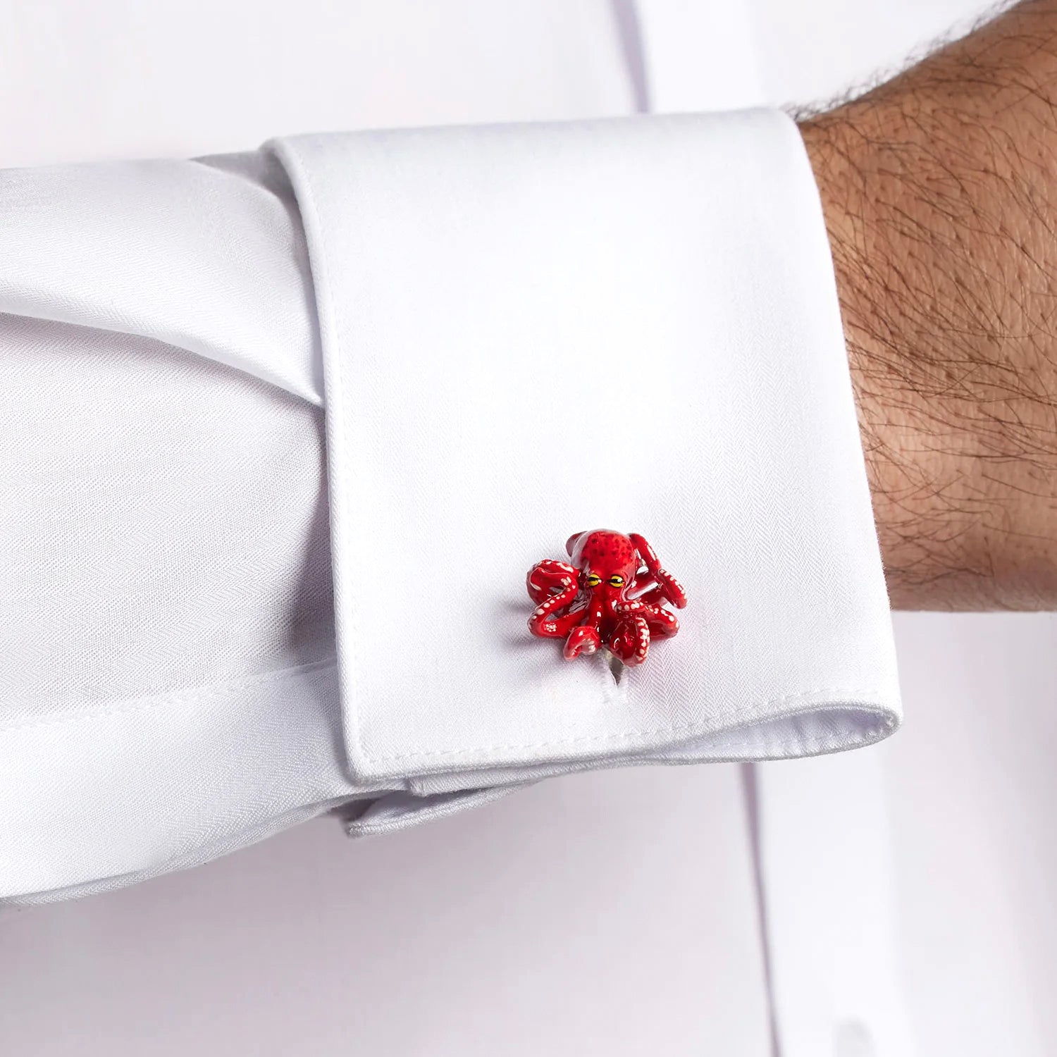 "Sixteen Legs" (Red) Octopus Cufflinks Image 2