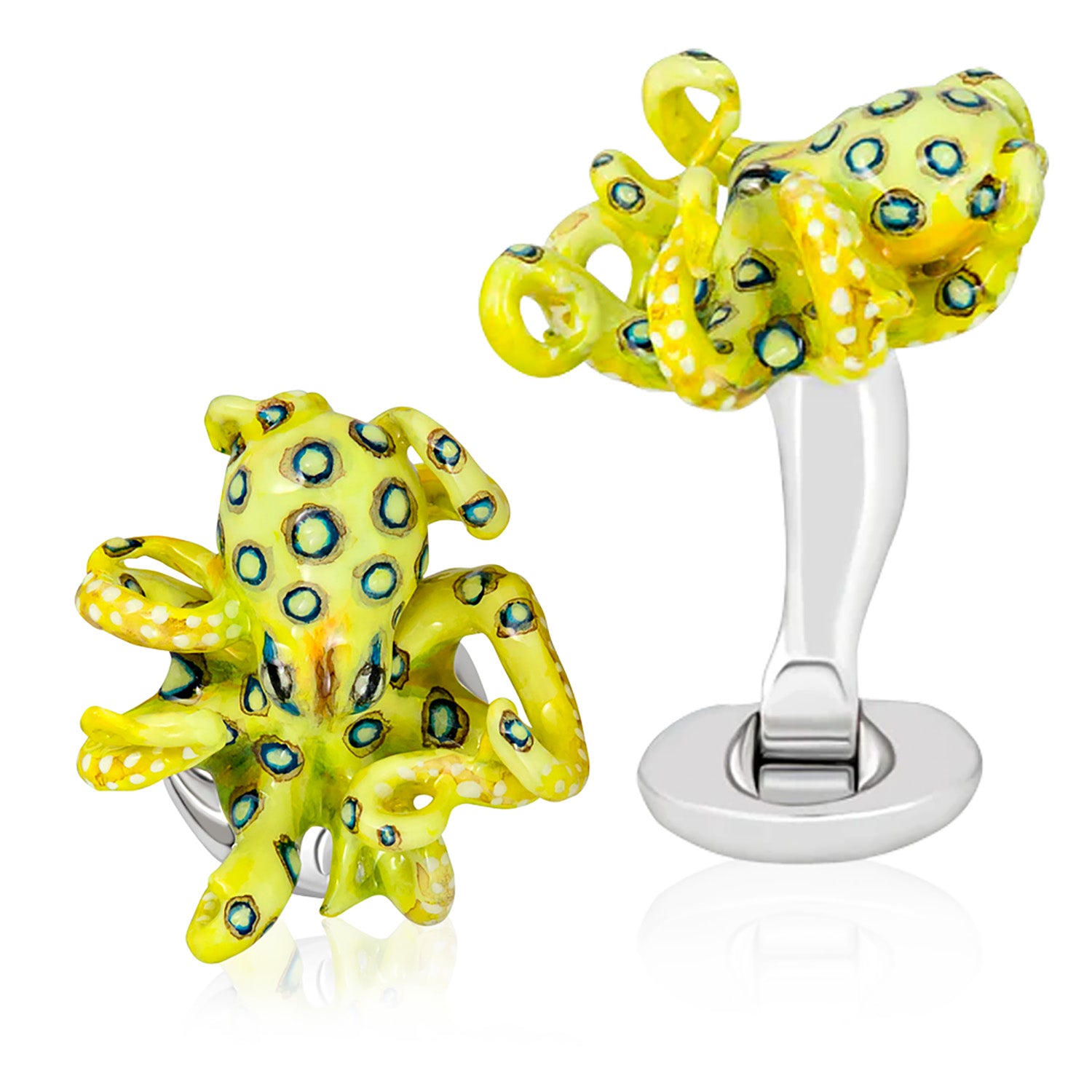 "Sixteen Yellow Legs" Cufflinks Image 2