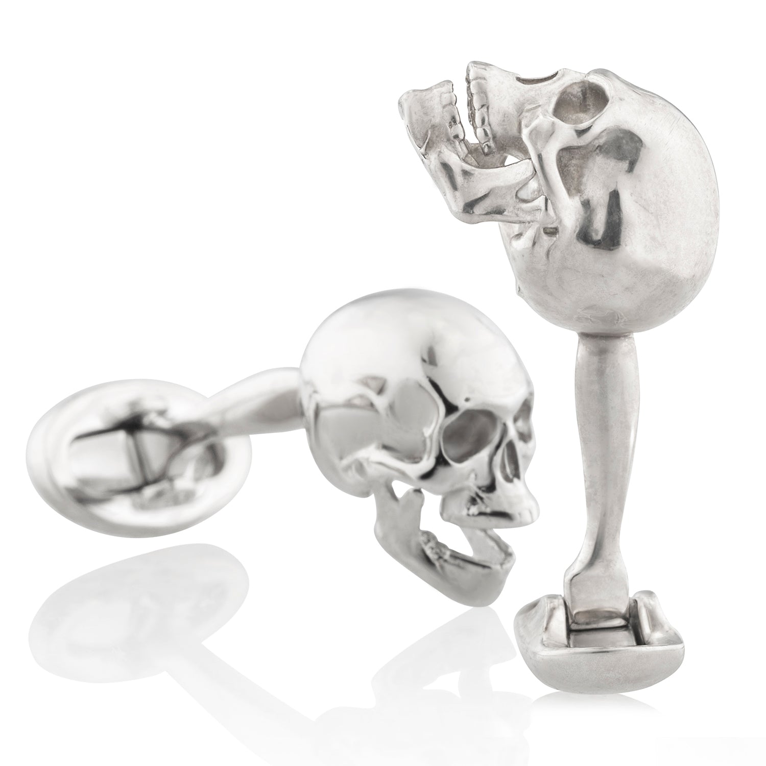 "Poor Yorick" Faceted Skull Cufflinks Image 1