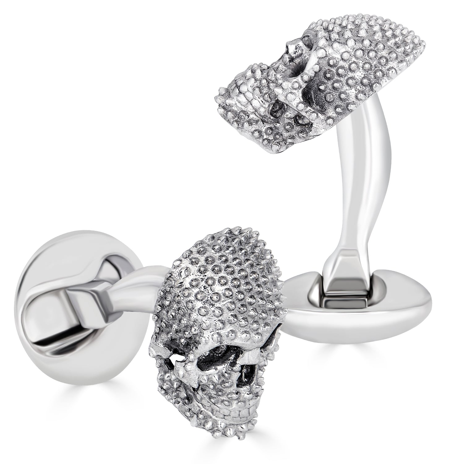 "Punks Not Dead" Skull Cufflinks Image 2