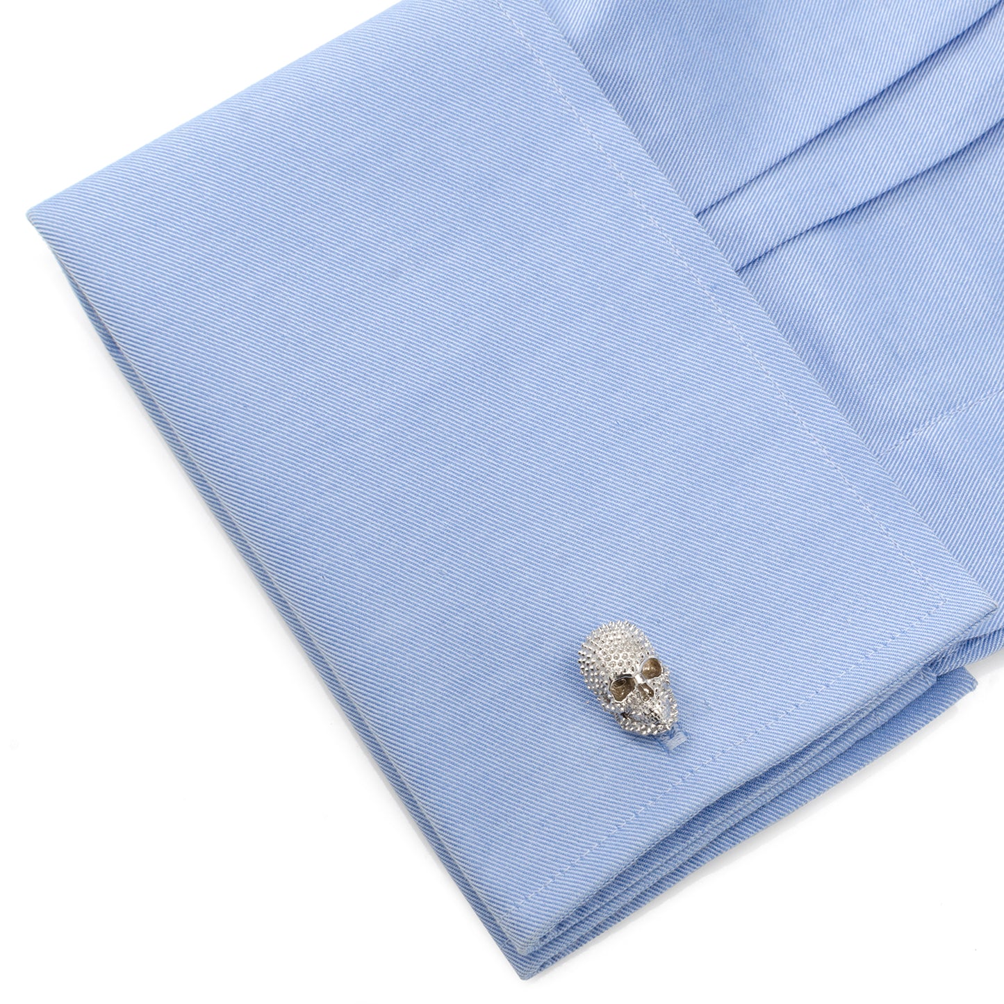 "Punks Not Dead" Skull Cufflinks Image 3