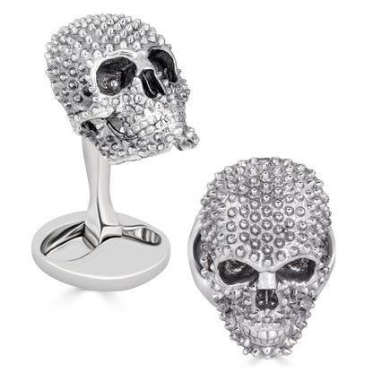 "Punks Not Dead" Skull Cufflinks Image 1