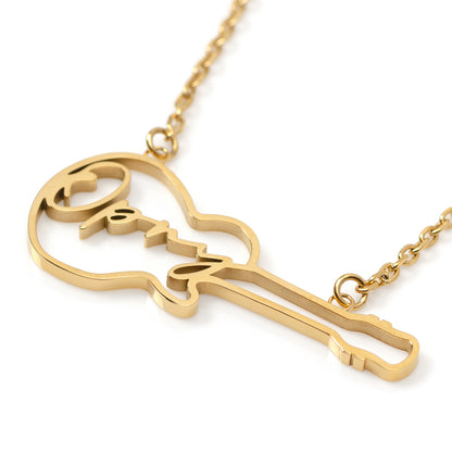 Grand Ole Opry 18K Gold Plated Stainless Steel Guitar Necklace Image 2