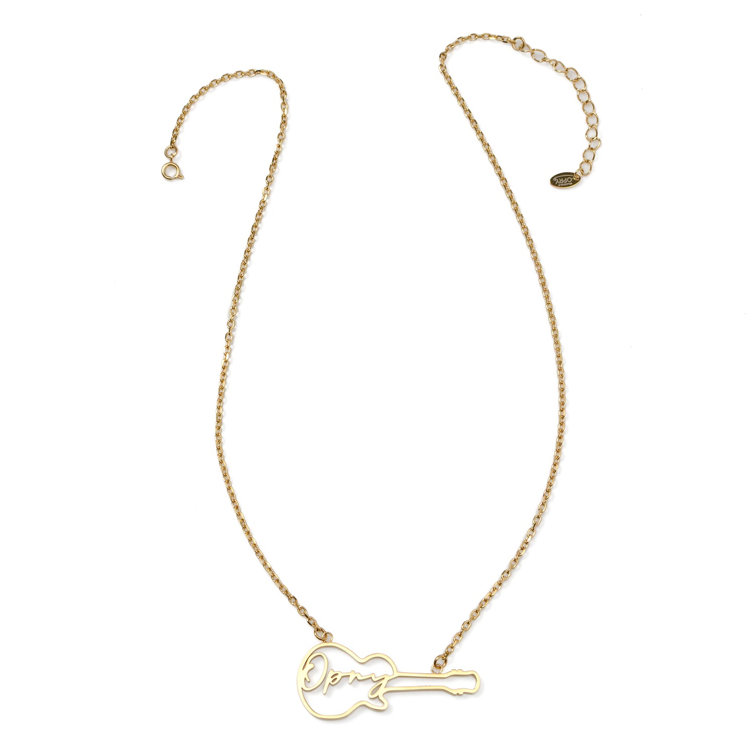 Grand Ole Opry 18K Gold Plated Stainless Steel Guitar Necklace Image 4